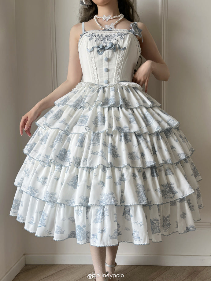 【受注予約6/18まで】Coppelia ティアードジャンパースカート