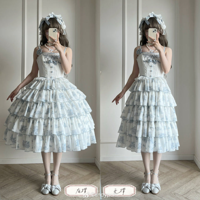 【受注予約6/18まで】Coppelia ティアードジャンパースカート