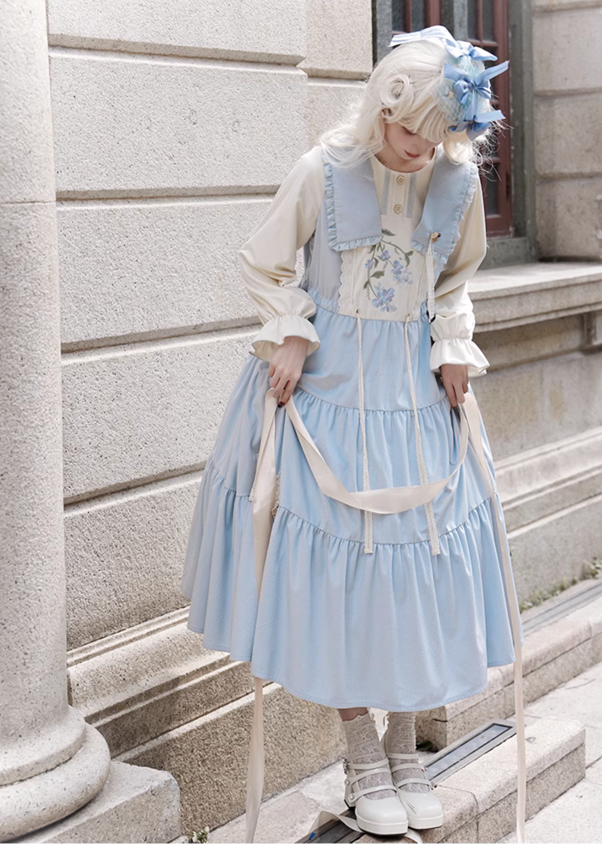 Myosotis Forget-me-not Layered Dress