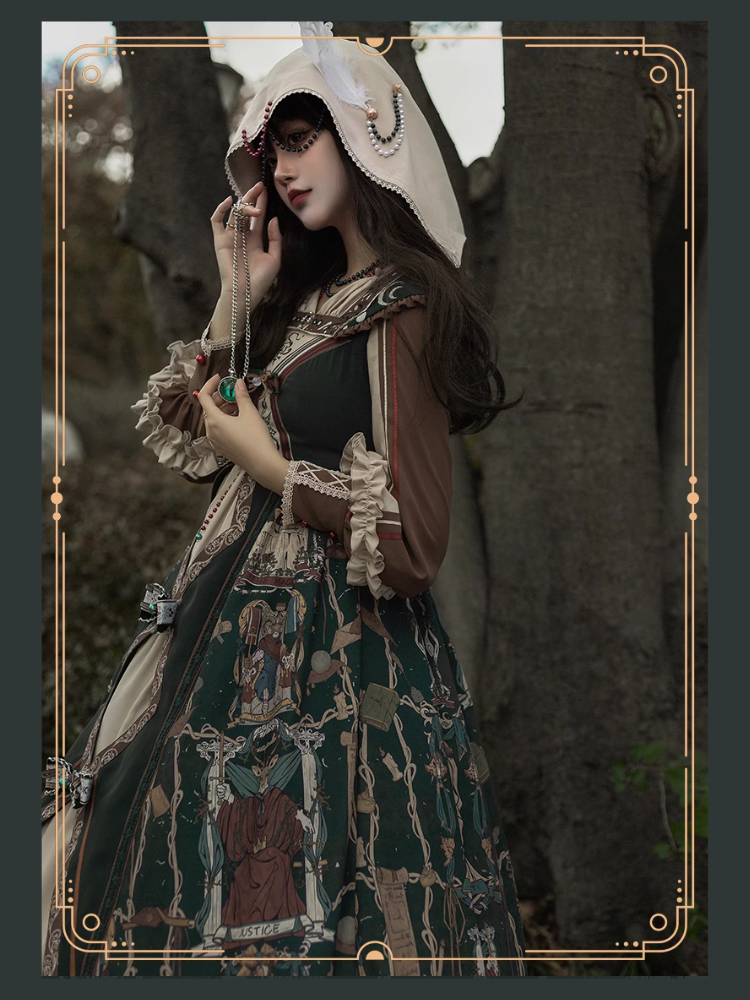 Tarot エジプト風フーディーワンピース ネックレス付