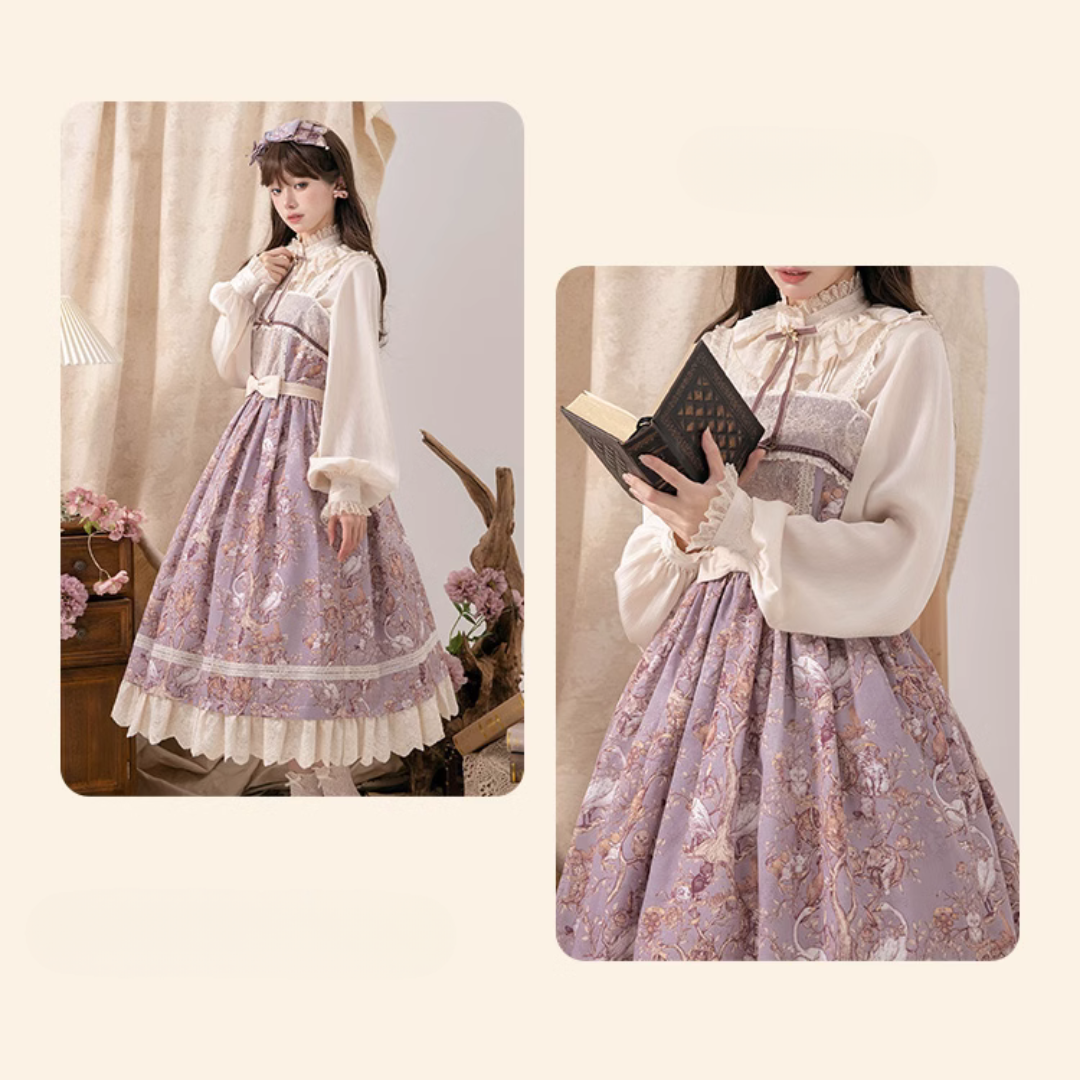 Lapland Forest Frill Strap Jumper Skirt
