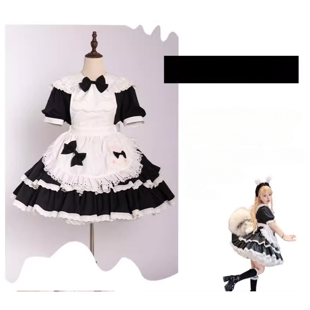 Bunny ear maid dress with apron and headband