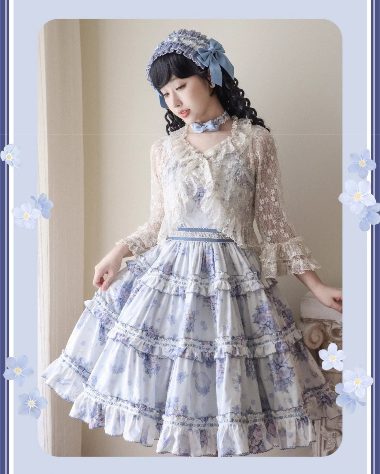 Eternal Bouquet フラワーレースカーディガン