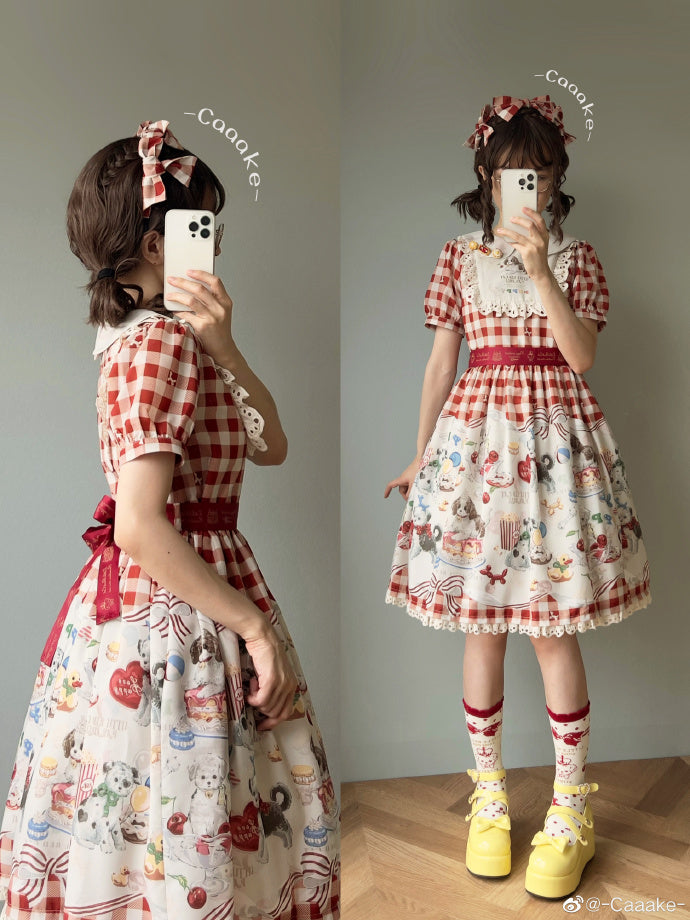 Puppy Patissier short sleeve dress
