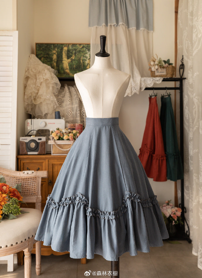 [Pre-order] Forest Basket 4.0 Petal Frill Skirt with Ribbon Hair Accessory
