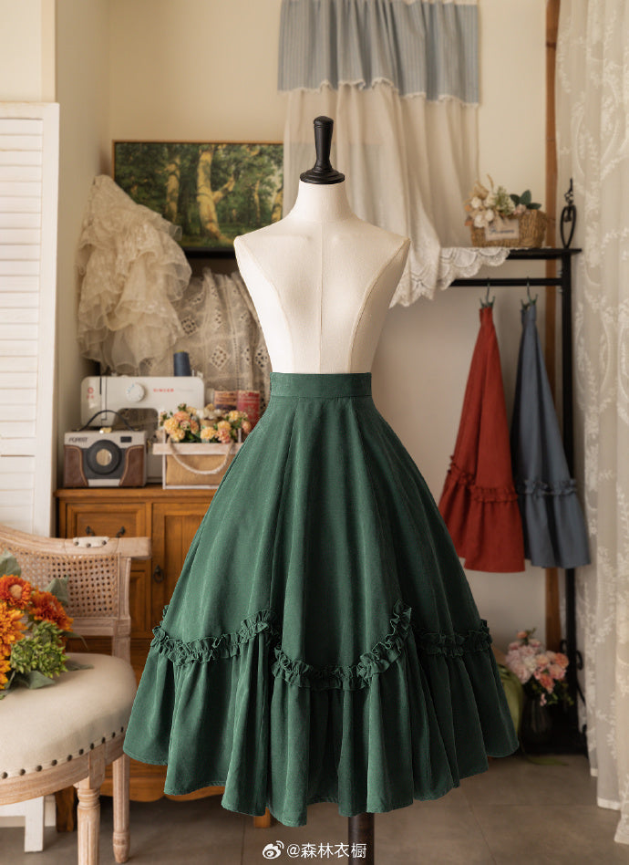 [Pre-order] Forest Basket 4.0 Petal Frill Skirt with Ribbon Hair Accessory