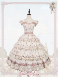 Roses Bouquet French Frill Sleeve Jumper Skirt