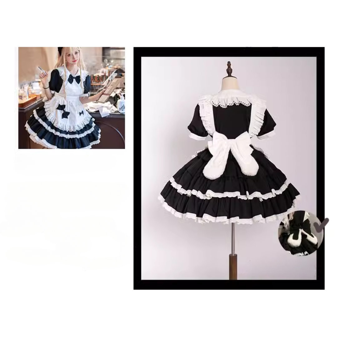 Bunny ear maid dress with apron and headband