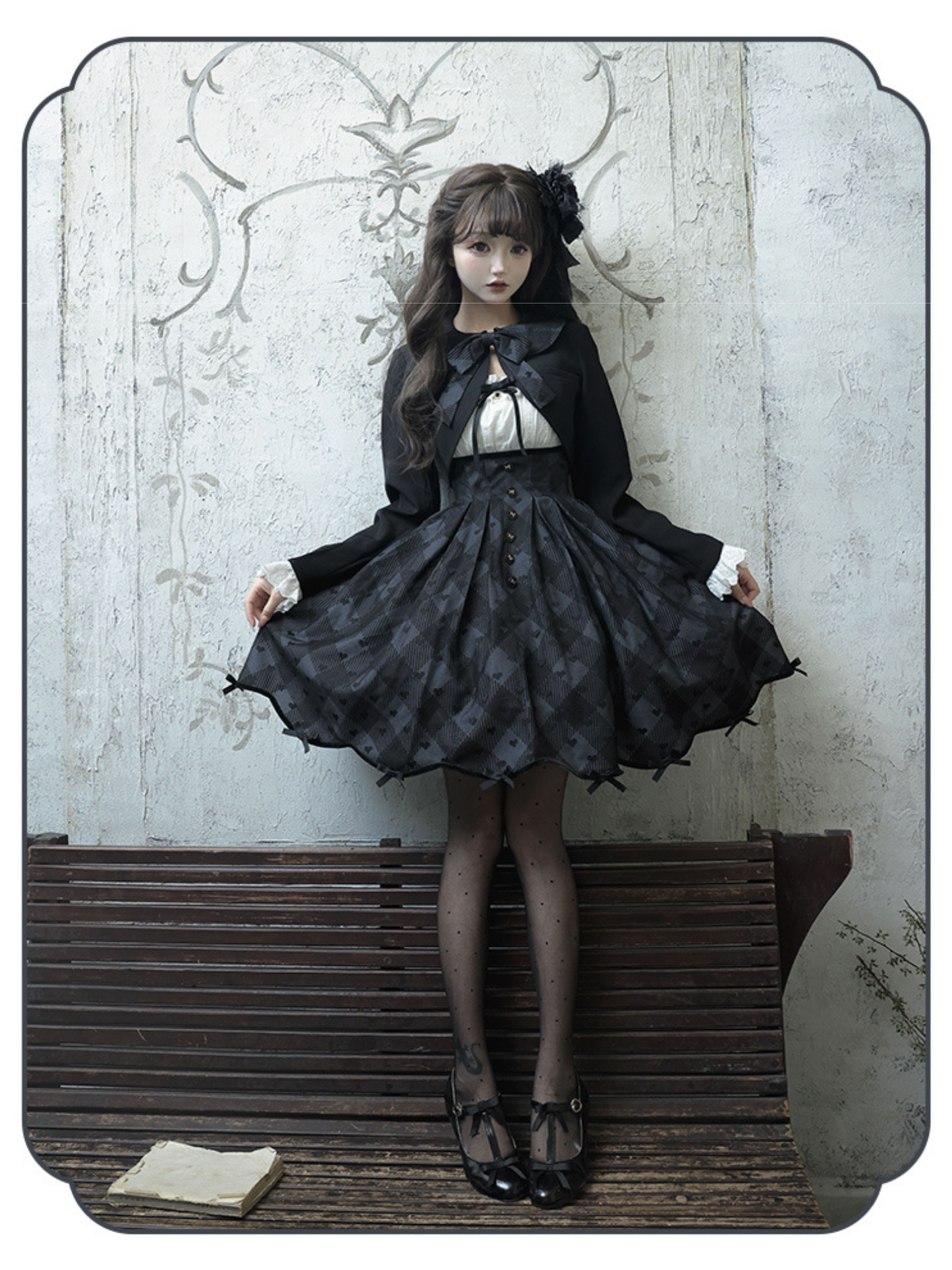 Silent Heart チェック柄ショート丈ジャンパースカートとジャケット