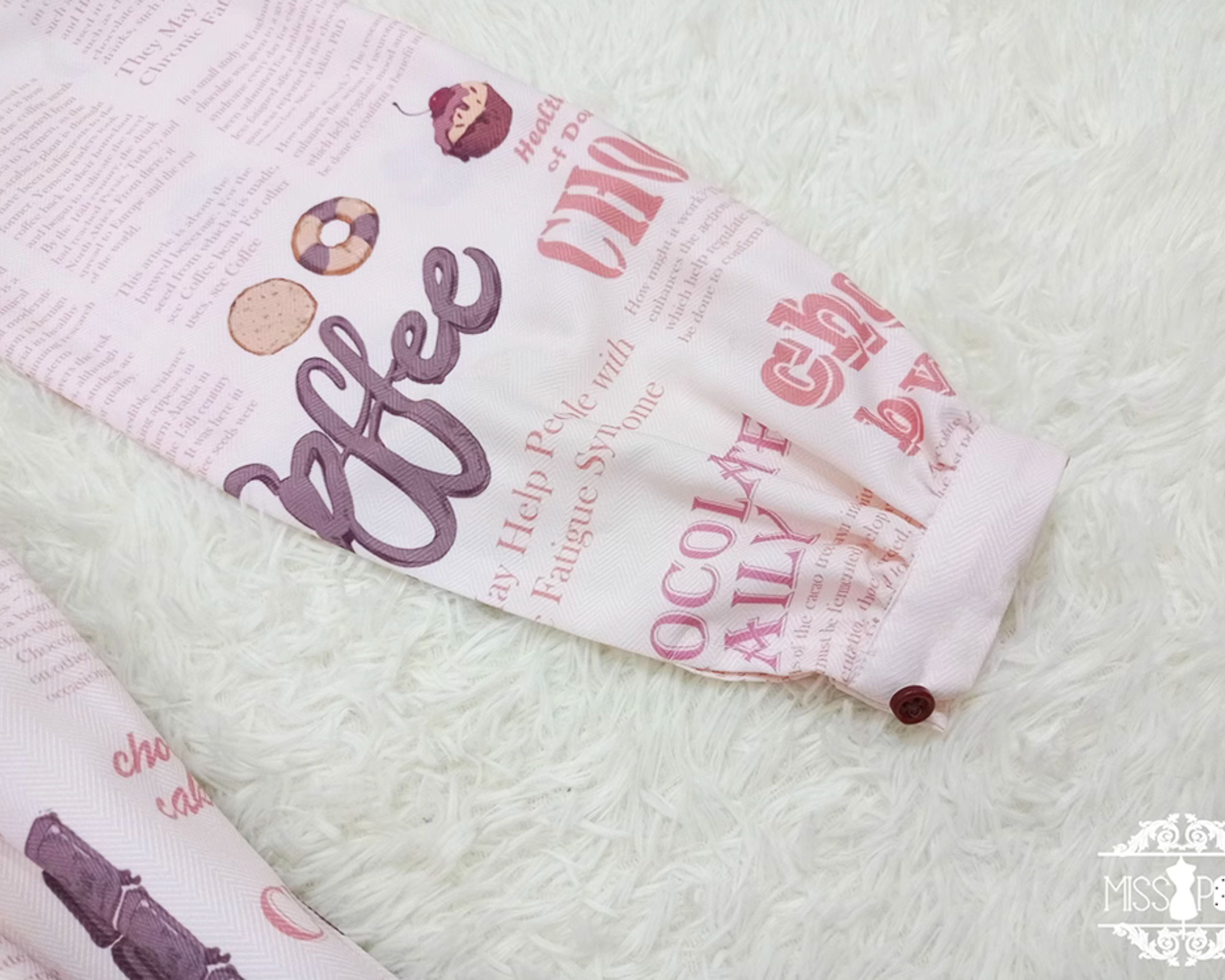 【予約販売】Coffee Break チョコレートプリントワンピース