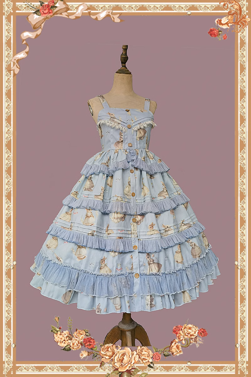 Wild Rabbit front button jumper skirt