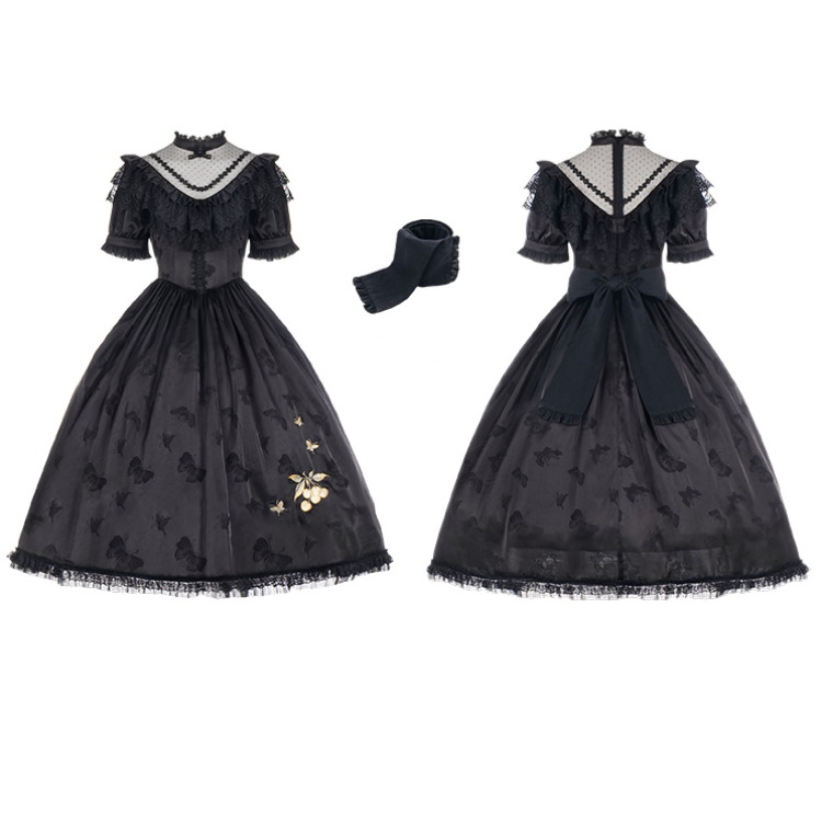 Cherry pattern Edward short-sleeved dress