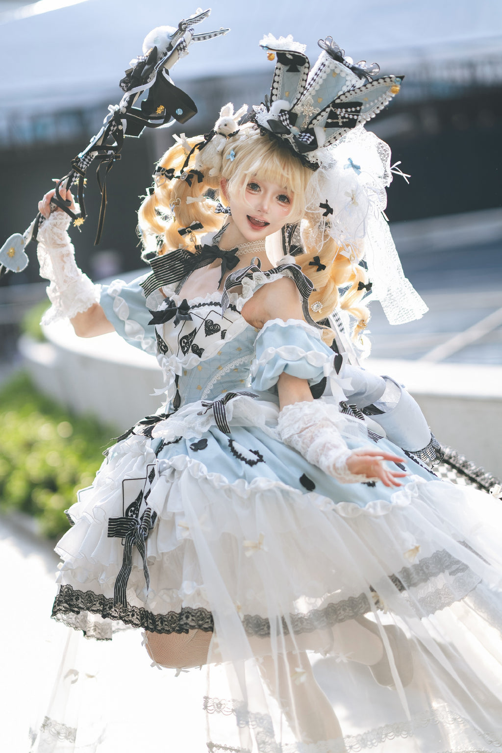 【受注予約7/22まで】Alice's Banquet ヴェール付きドレス・ロング丈