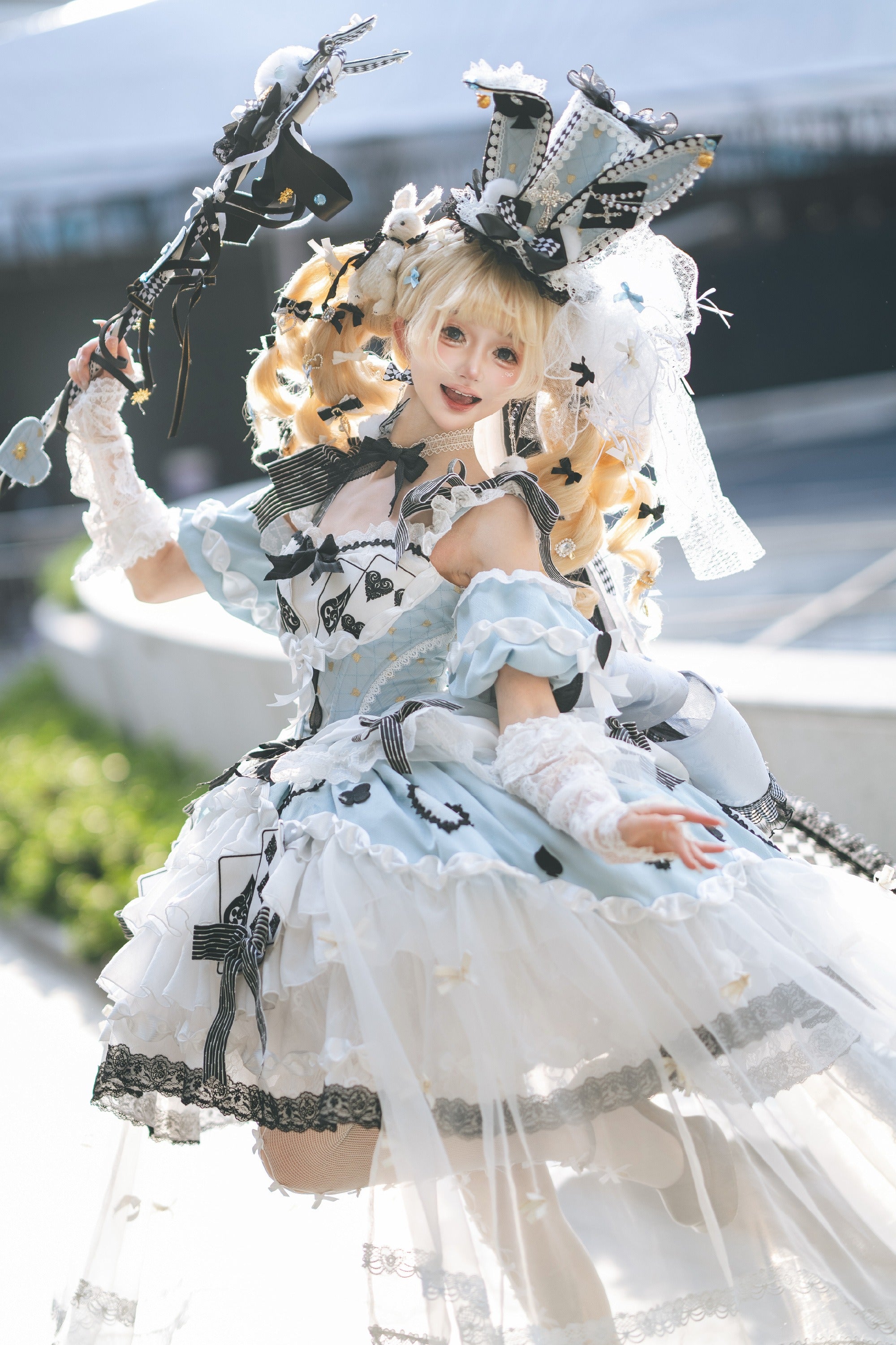 【受注予約7/22まで】Alice's Banquet ヴェール付きドレス・ロング丈