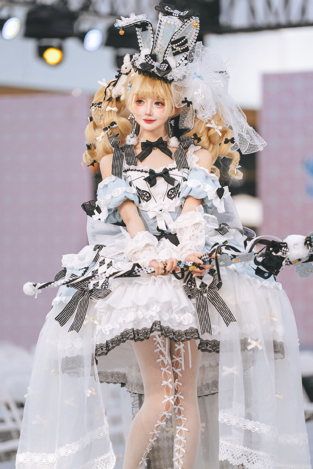 【受注予約7/22まで】Alice's Banquet ヴェール付きドレス・ロング丈