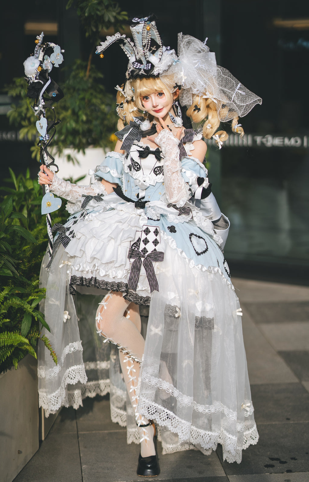 【受注予約7/22まで】Alice's Banquet ヴェール付きドレス・ロング丈