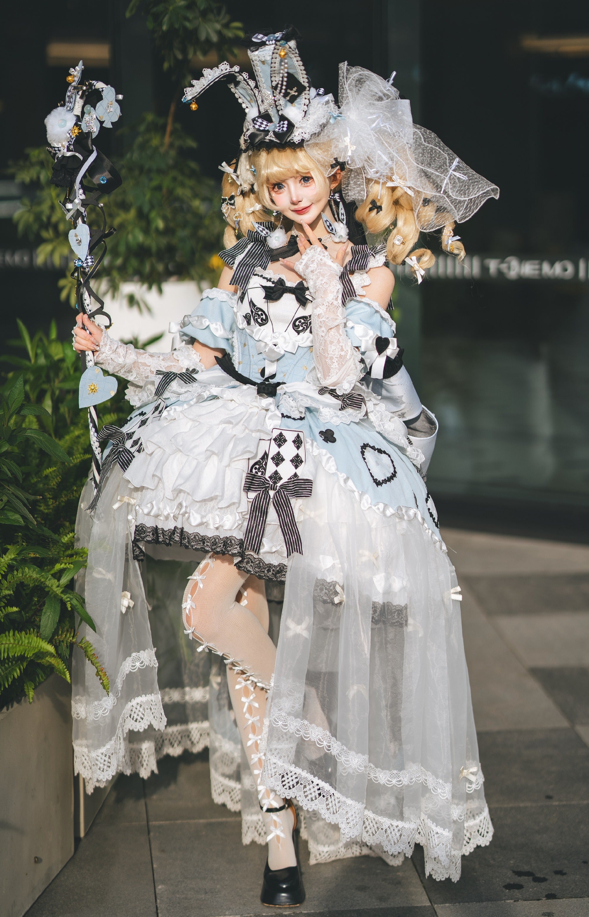 【受注予約7/22まで】Alice's Banquet ヴェール付きドレス・ロング丈