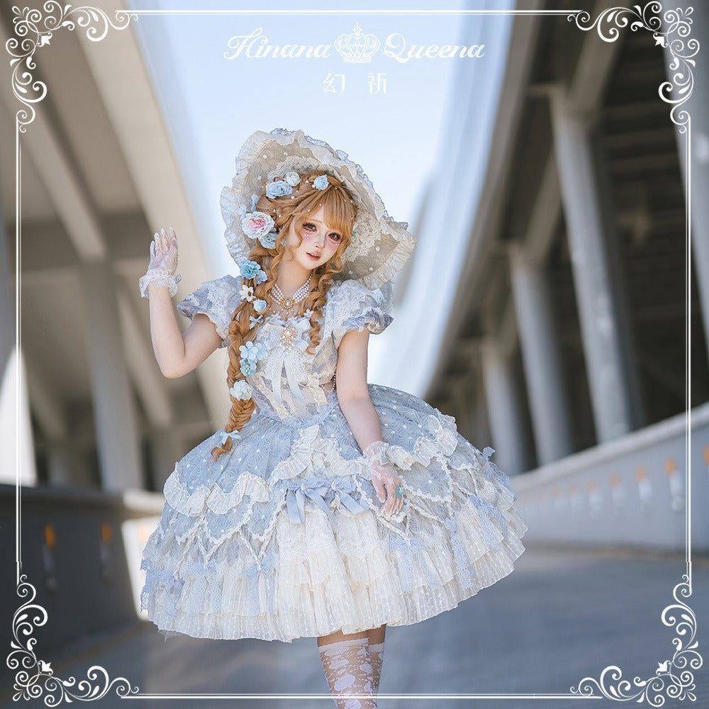 【受注予約9/16まで】Dream Magnifique プリンセスドレス・ショート丈・パステルブルー