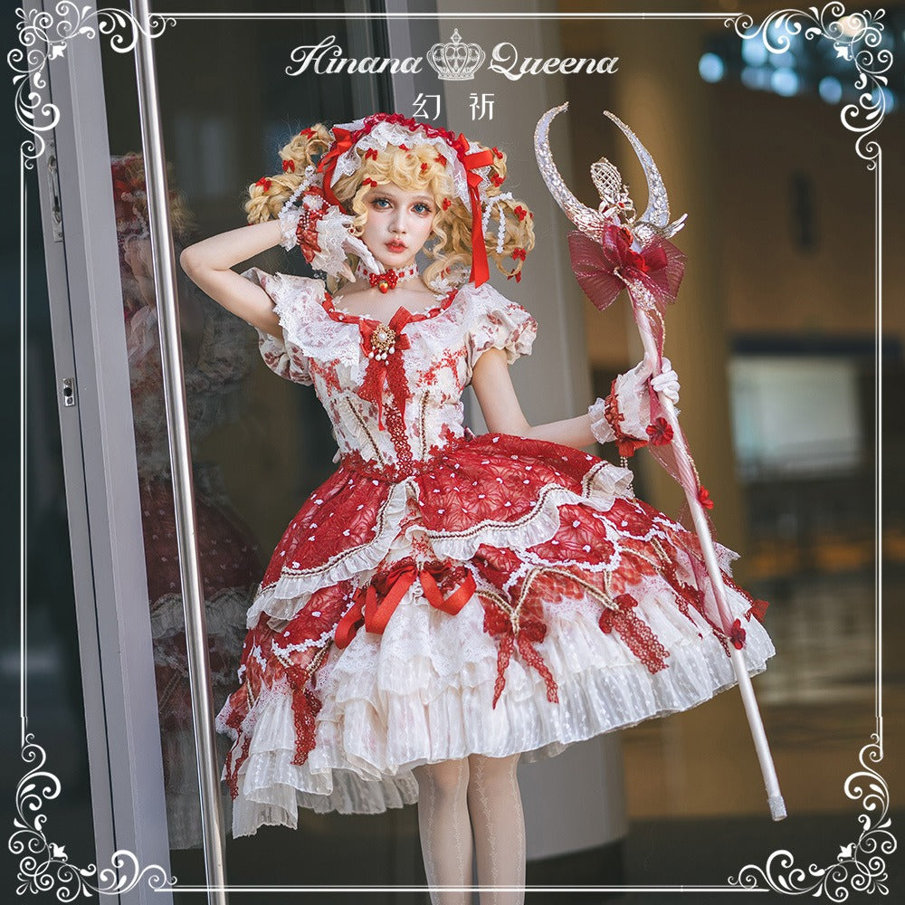 【受注予約9/16まで】Dream Magnifique プリンセスドレス・ショート丈・レッド