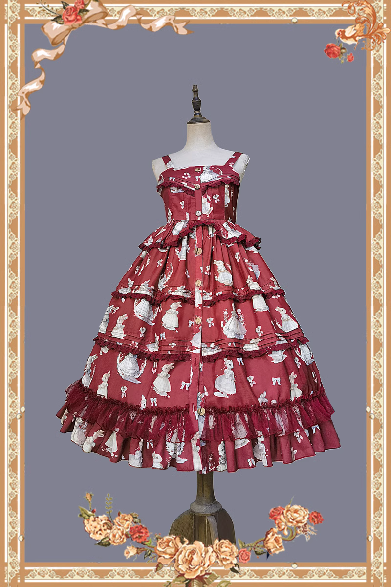 Wild Rabbit front button jumper skirt