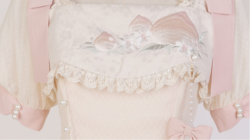 Little Peach Sweet Fairy Short Sleeve Dress