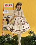 【予約販売】Coffee Break チョコレートプリントスカート