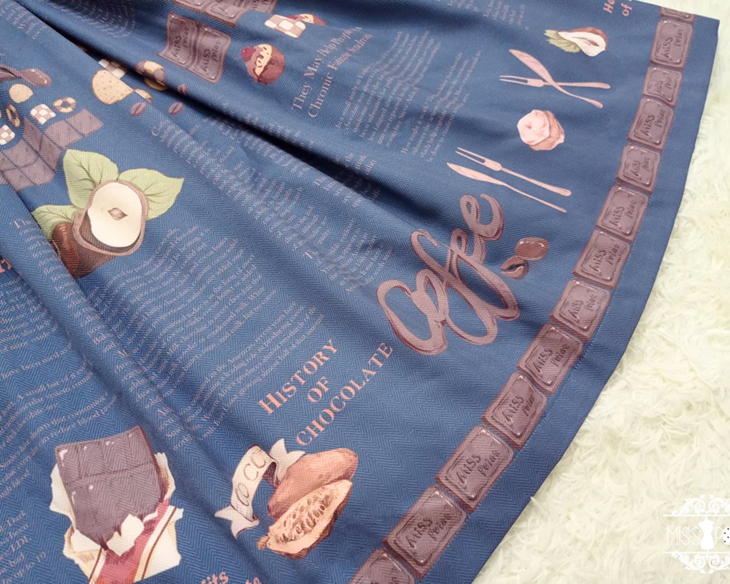 【予約販売】Coffee Break チョコレートプリントワンピース