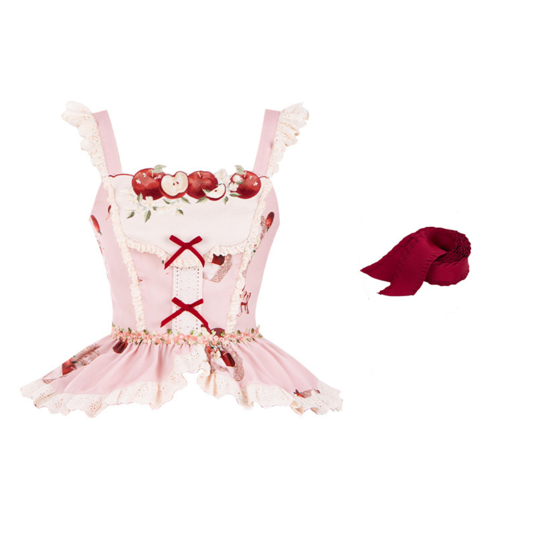 Apple Orchard Short skirt and sleeveless top set