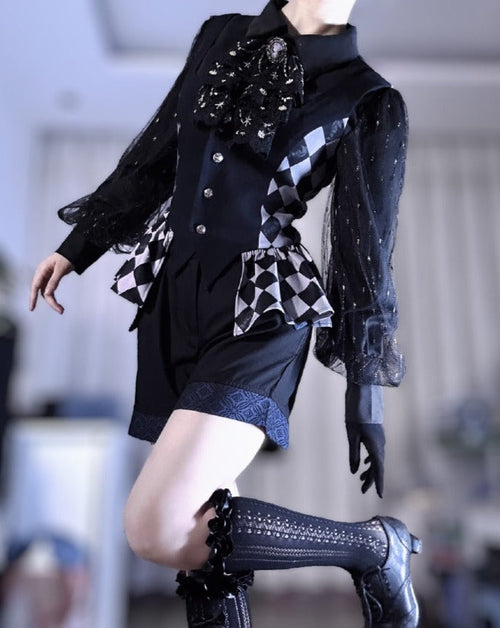 Gothic Circus ダイヤモンドチェックのベスト