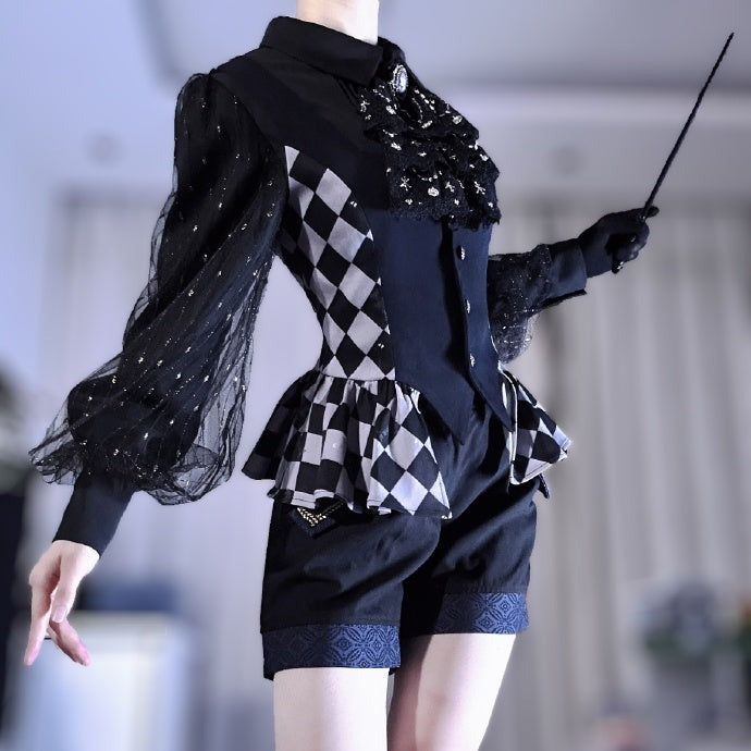 Gothic Circus Diamond Check Vest