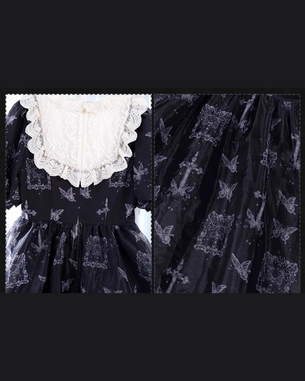 Black butterfly 2way dress