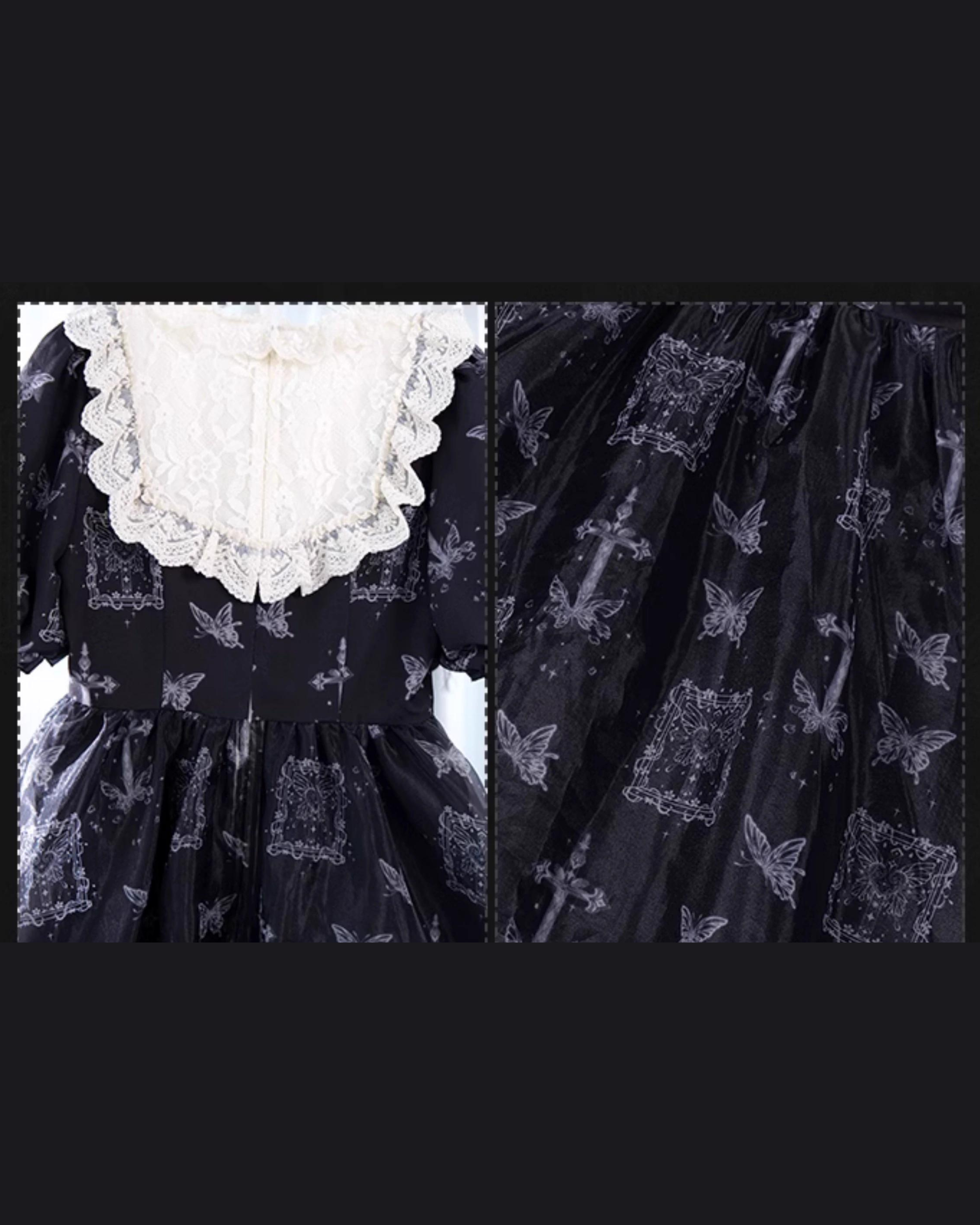 Black butterfly 2way dress