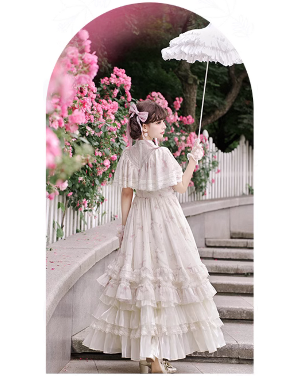 Edwardian quadruple ribbon dress