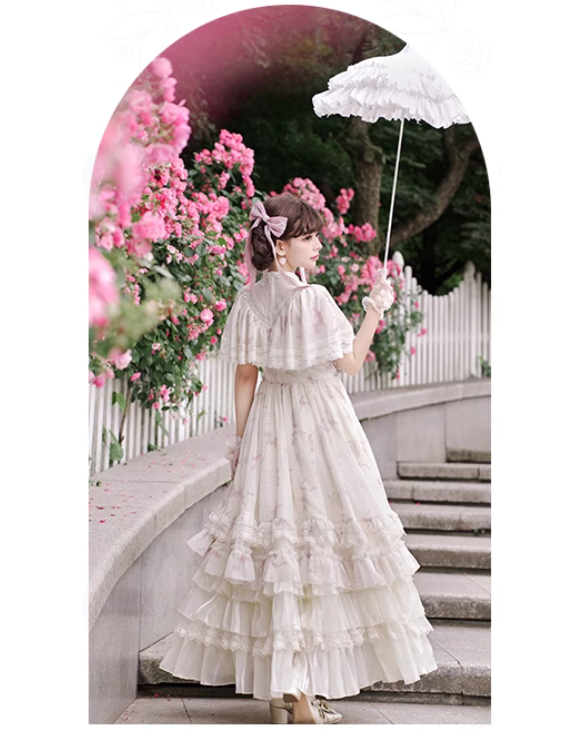 Edwardian quadruple ribbon dress