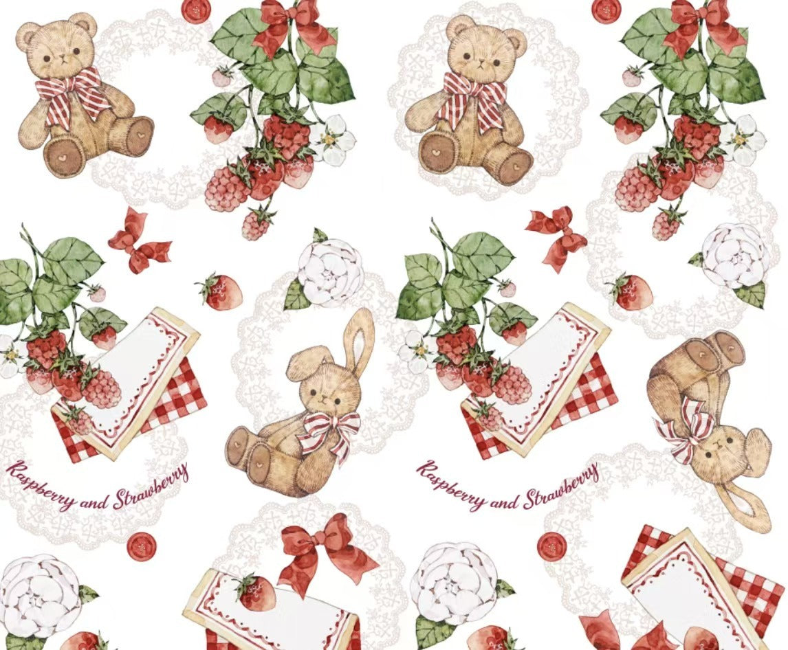 Camellia Berry Short Sleeve Set, Long Length