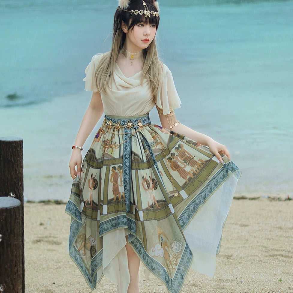 【受注予約6/12まで】Papyrus Storyイレギュラーヘムワンピース