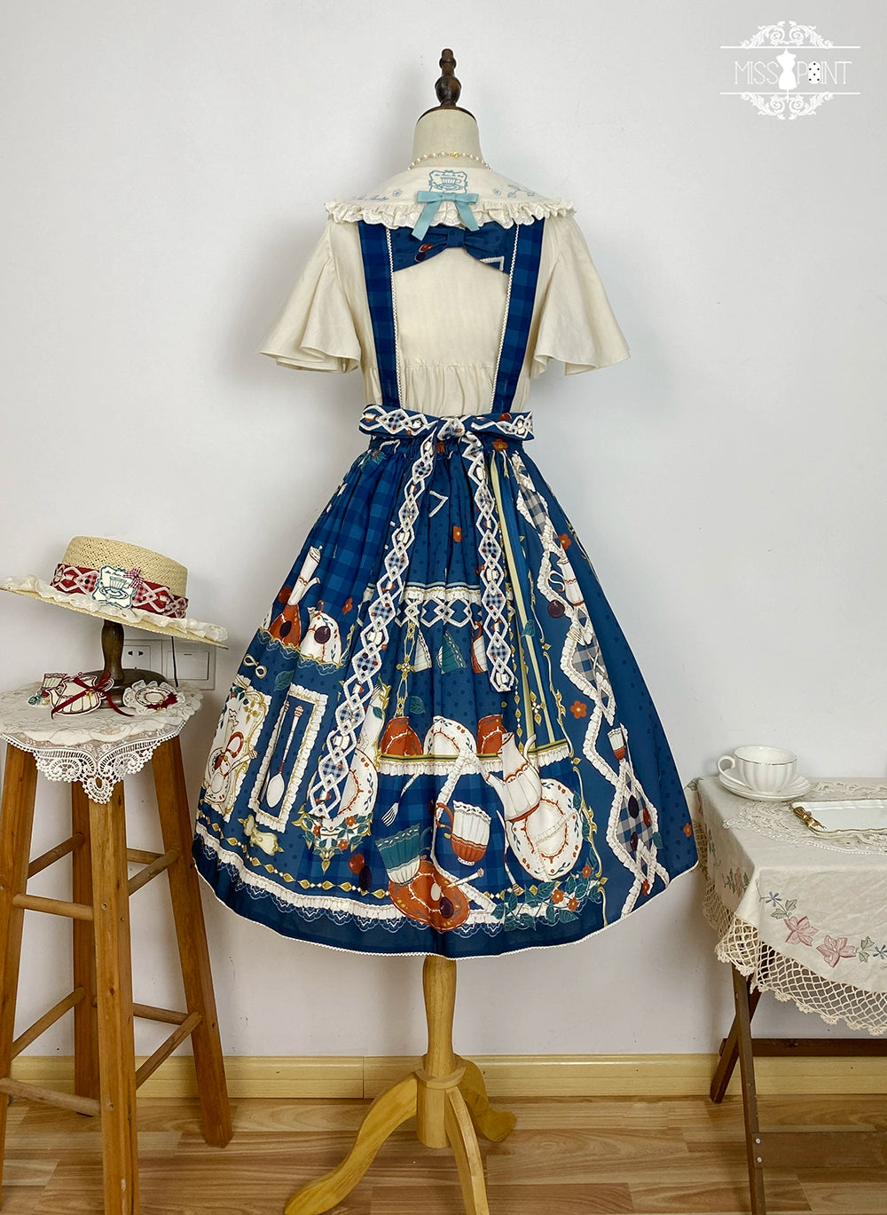 [Sales period ended] Picnic Tea Party 2way overall skirt