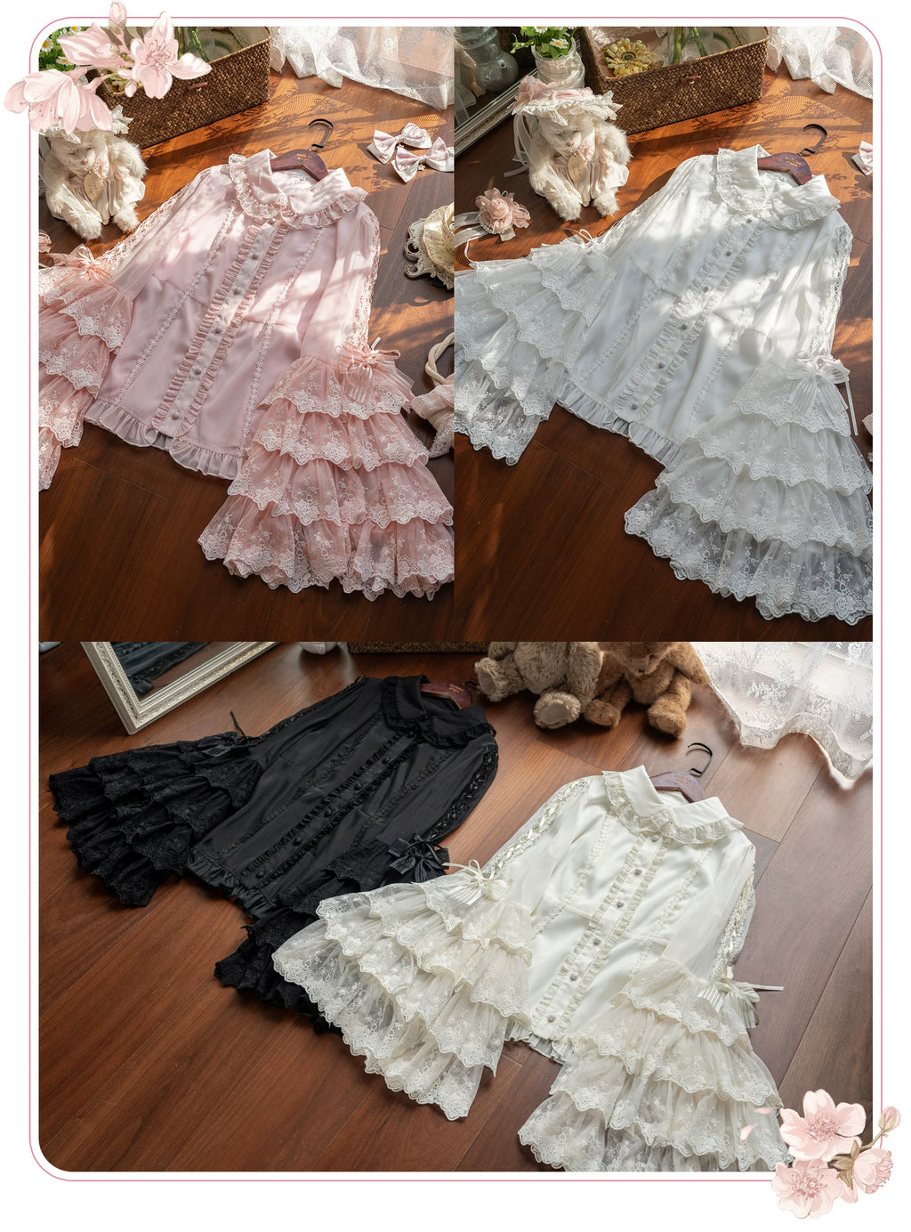 【受注予約8/5まで】Rabbit and Sakura 姫袖ブラウス1.0