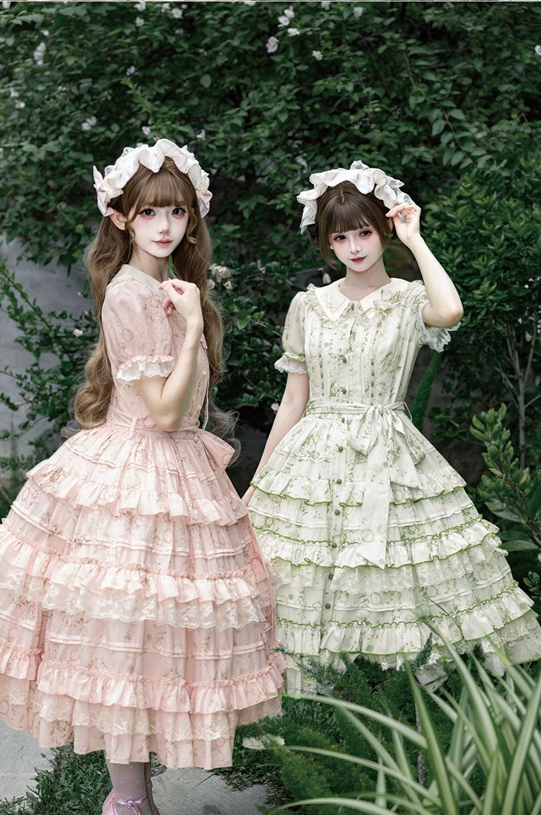 【受注予約9/13まで】Sweet Jasmine 半袖ワンピース