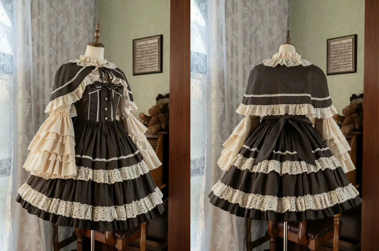 [Pre-orders available until 12/12] Caramel Doll Lace Short Cape