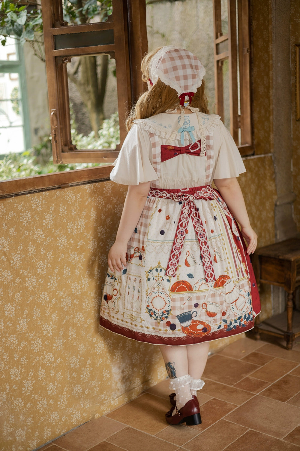 【予約販売】Picnic Tea Party 2wayサロペットスカート