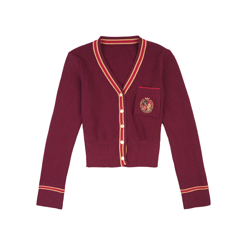 [Reservation sale] Hogwarts School of Witchcraft and Wizardry slim cardigan with line