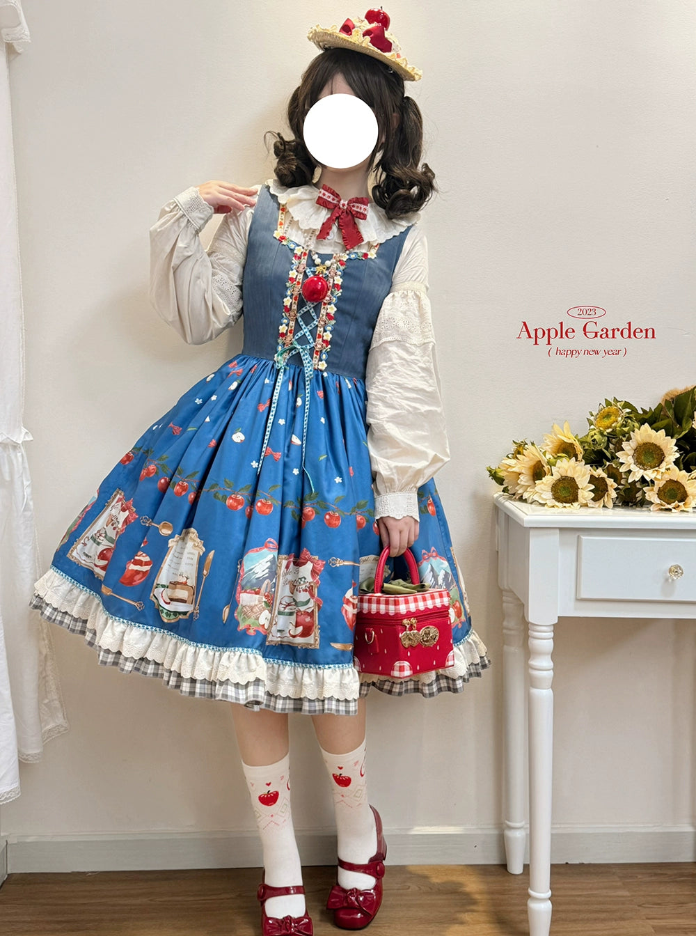 【予約販売】Apple Garden バイエルン風ジャンパースカート