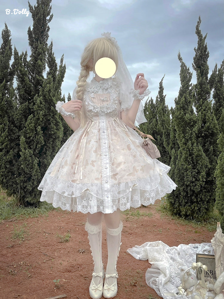 Floating Moon 羽ばたく蝶のジャンパースカート