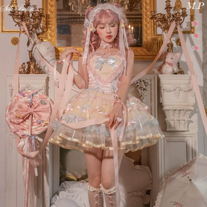【受注予約1/23まで】Silk Ballet ジャンパースカート・ショート丈