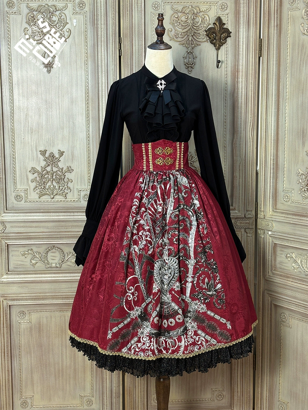 [Pre-orders available until 12/12] Eye of Horus Print Skirt, Corset Type