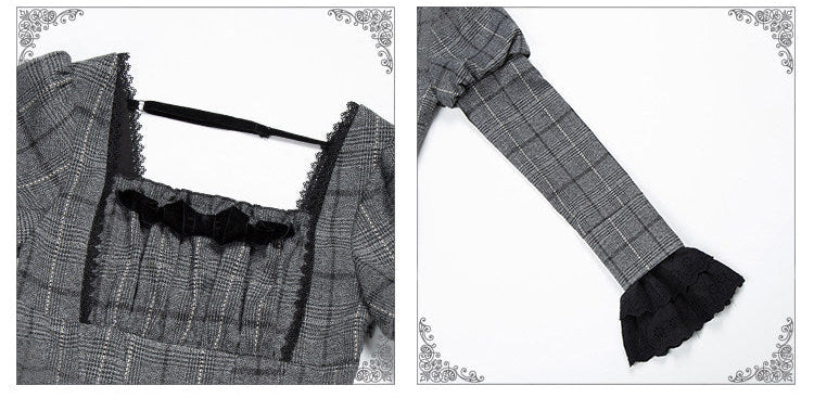 Previous Letter グレーチェックのワンピース