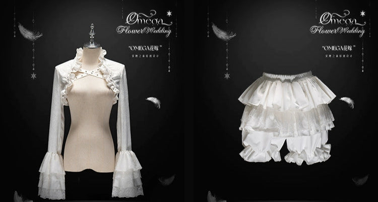 【受注予約7/3まで】Omega White レースとフリルの皇子系セットアップ
