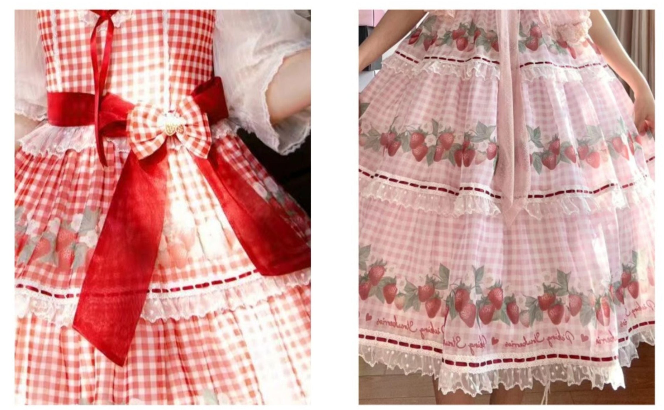 [Pre-orders accepted until 3/5] Have a Picnic, May Strawberry Gingham Check Jumper Skirt