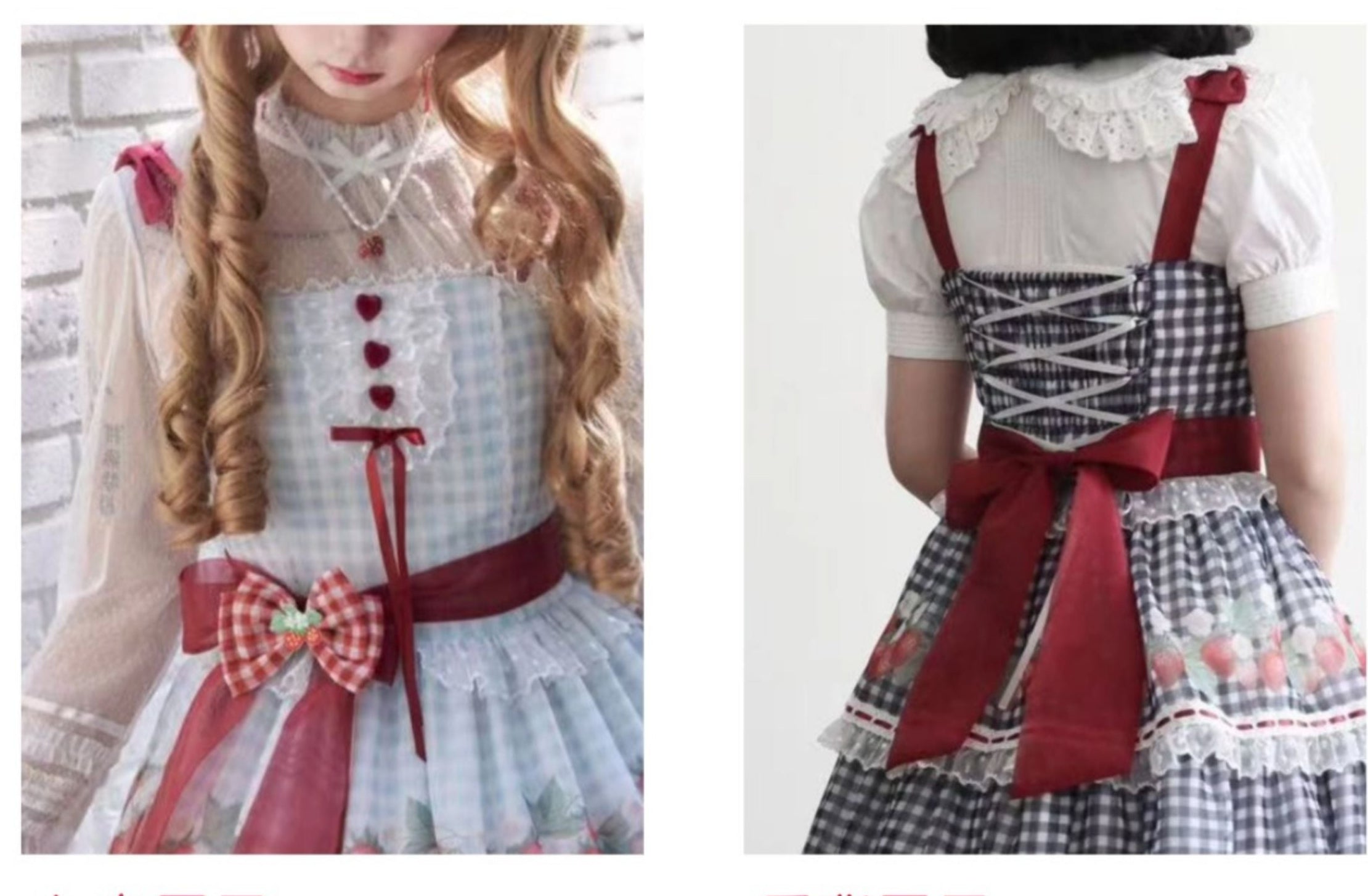 [Pre-orders accepted until 3/5] Have a Picnic, May Strawberry Gingham Check Jumper Skirt